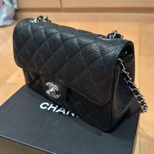 NWT — Black Crossbody Bag W Silver Hardware